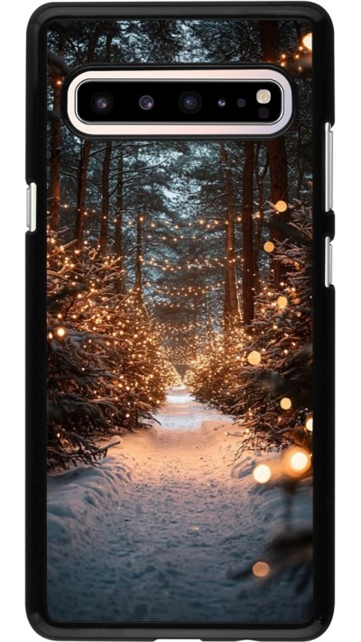 Samsung Galaxy S10 5G Case Hülle - Winter 25 Winter snowy road