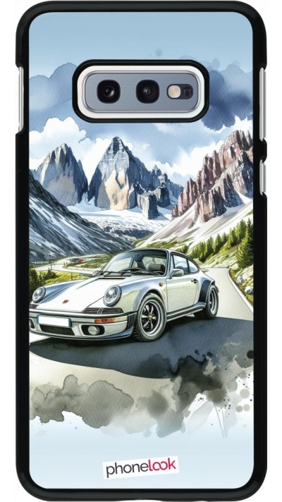 Samsung Galaxy S10e Case Hülle - Porsche 911 Berg Aquarell