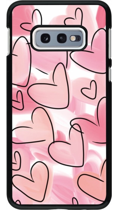 Samsung Galaxy S10e Case Hülle - Easter 2023 pink hearts