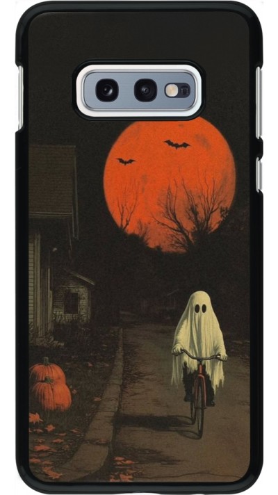 Samsung Galaxy S10e Case Hülle - Halloween 2025 Ghost on a bicycle