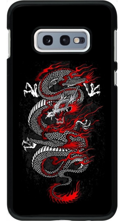 Samsung Galaxy S10e Case Hülle - Japanese style Dragon Tattoo Red Black