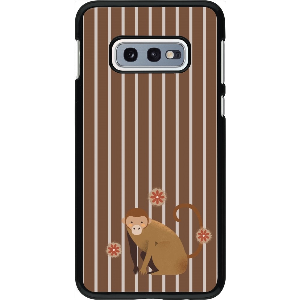 Samsung Galaxy S10e Case Hülle - Monkey with stripes