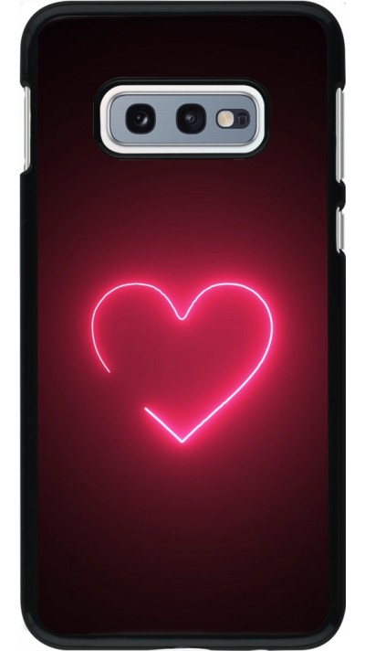 Samsung Galaxy S10e Case Hülle - Valentine 2023 single neon heart
