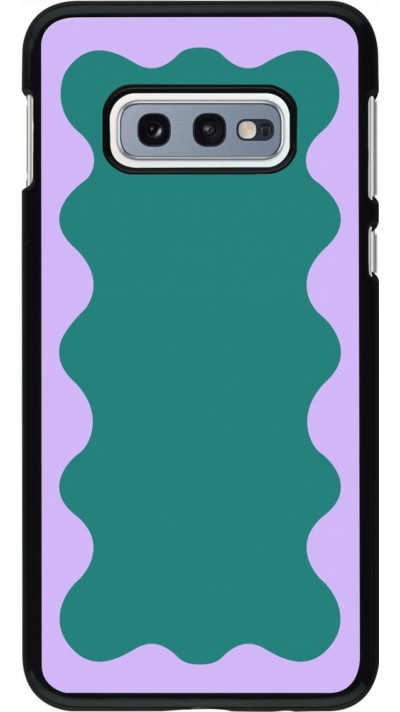 Samsung Galaxy S10e Case Hülle - Wavy Rectangle Green Purple