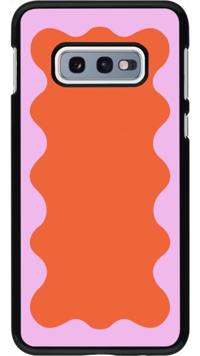 Samsung Galaxy S10e Case Hülle - Wavy Rectangle Orange Pink