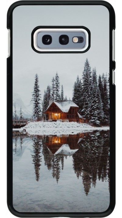 Samsung Galaxy S10e Case Hülle - Winter 25 Winter house forest afternoon