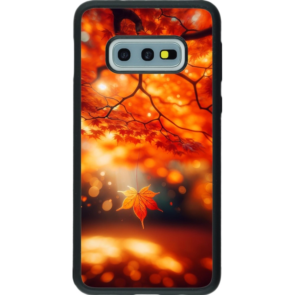 Samsung Galaxy S10e Case Hülle - Silikon schwarz Herbst Magisch Orange