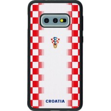 Samsung Galaxy S10e Case Hülle - Silikon schwarz Kroatien 2026 personalisierbares Fussballtrikot
