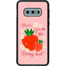 Coque Samsung Galaxy S10e - Silicone rigide noir Mom 2026 Berry best