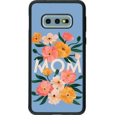 Coque Samsung Galaxy S10e - Silicone rigide noir Mom 2026 Flowers