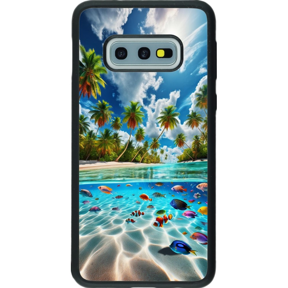 Samsung Galaxy S10e Case Hülle - Silikon schwarz Strandparadies