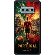 Samsung Galaxy S10e Case Hülle - Silikon schwarz Fussball Portugal splash 2026