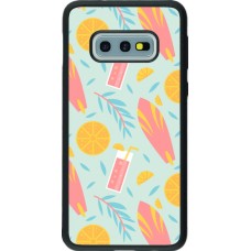 Samsung Galaxy S10e Case Hülle - Silikon schwarz Summer 2025 Pattern citron