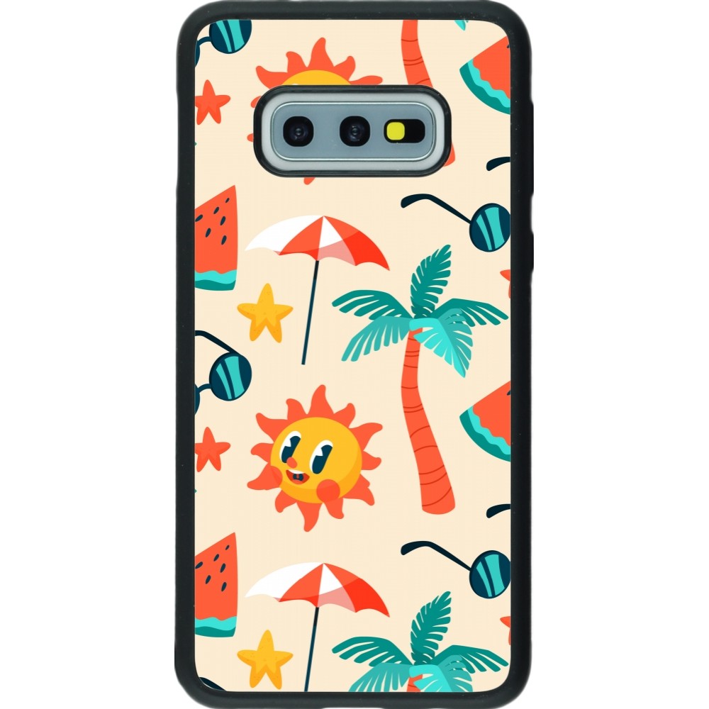 Samsung Galaxy S10e Case Hülle - Silikon schwarz Summer 2025 Pattern soleil