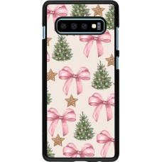 Samsung Galaxy S10+ Case Hülle - Christmas 25 Vintage Ribbons