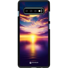 Samsung Galaxy S10+ Case Hülle - Sonnenuntergang gelb violett