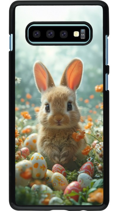 Samsung Galaxy S10+ Case Hülle - Easter 2026 Rabbit in the garden