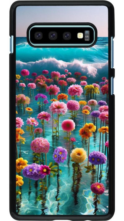 Coque Samsung Galaxy S10+ - Flower sea waves
