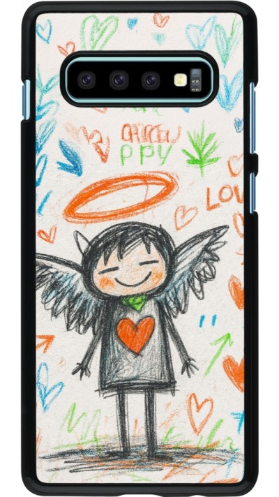 Coque Samsung Galaxy S10+ - Little Angel Sketch Love