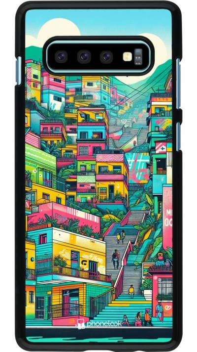 Samsung Galaxy S10+ Case Hülle - Medellin Comuna 13 Kunst
