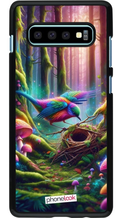 Samsung Galaxy S10+ Case Hülle - Vogel Nest Wald