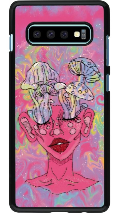 Coque Samsung Galaxy S10+ - Psychedelic pink mushroom