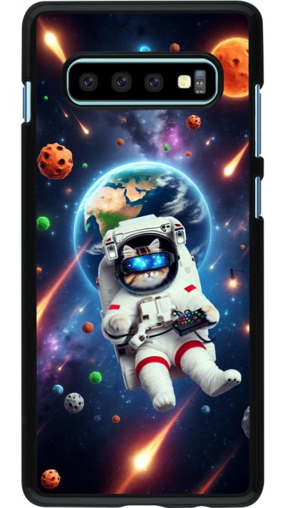Samsung Galaxy S10+ Case Hülle - VR SpaceCat Odyssee