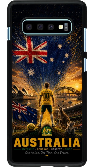 Samsung Galaxy S10+ Case Hülle - Fussball Australien splash 2026