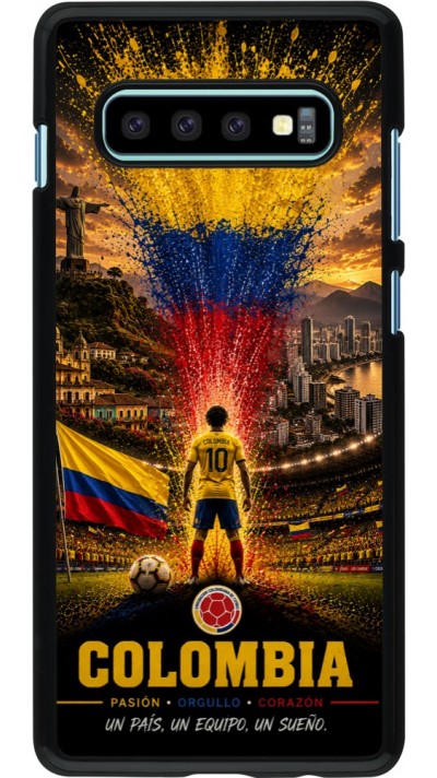 Samsung Galaxy S10+ Case Hülle - Fussball Kolumbien splash 2026
