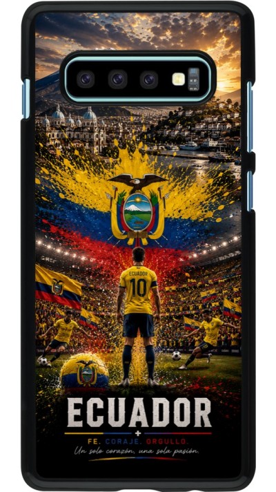 Samsung Galaxy S10+ Case Hülle - Fussball Ecuador splash 2026