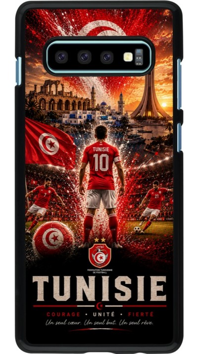 Samsung Galaxy S10+ Case Hülle - Fussball Tunesien splash 2026