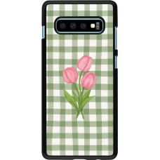 Samsung Galaxy S10+ Case Hülle - Green vichy tulips 2026