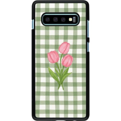 Samsung Galaxy S10+ Case Hülle - Green vichy tulips Spring 2026