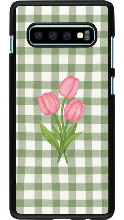 Samsung Galaxy S10+ Case Hülle - Green vichy tulips 2026
