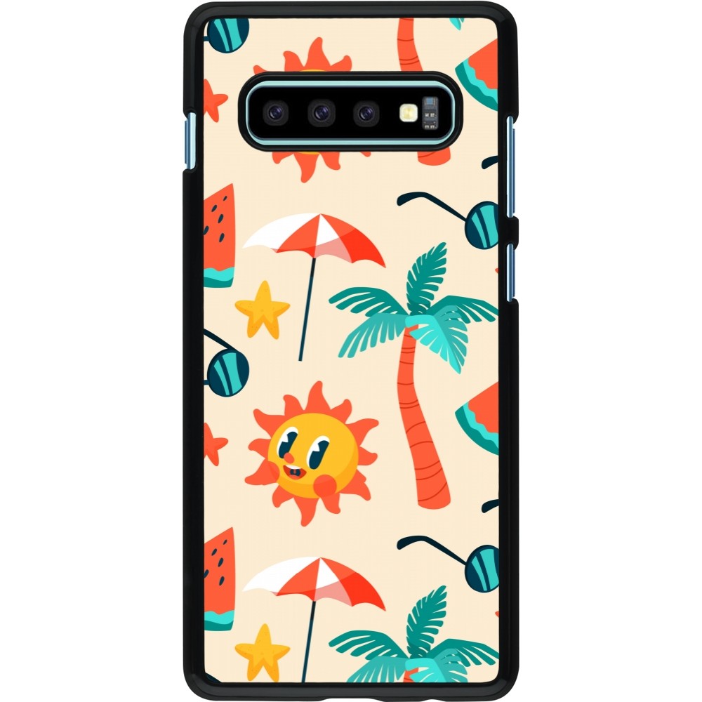 Samsung Galaxy S10+ Case Hülle - Summer 2025 Pattern soleil