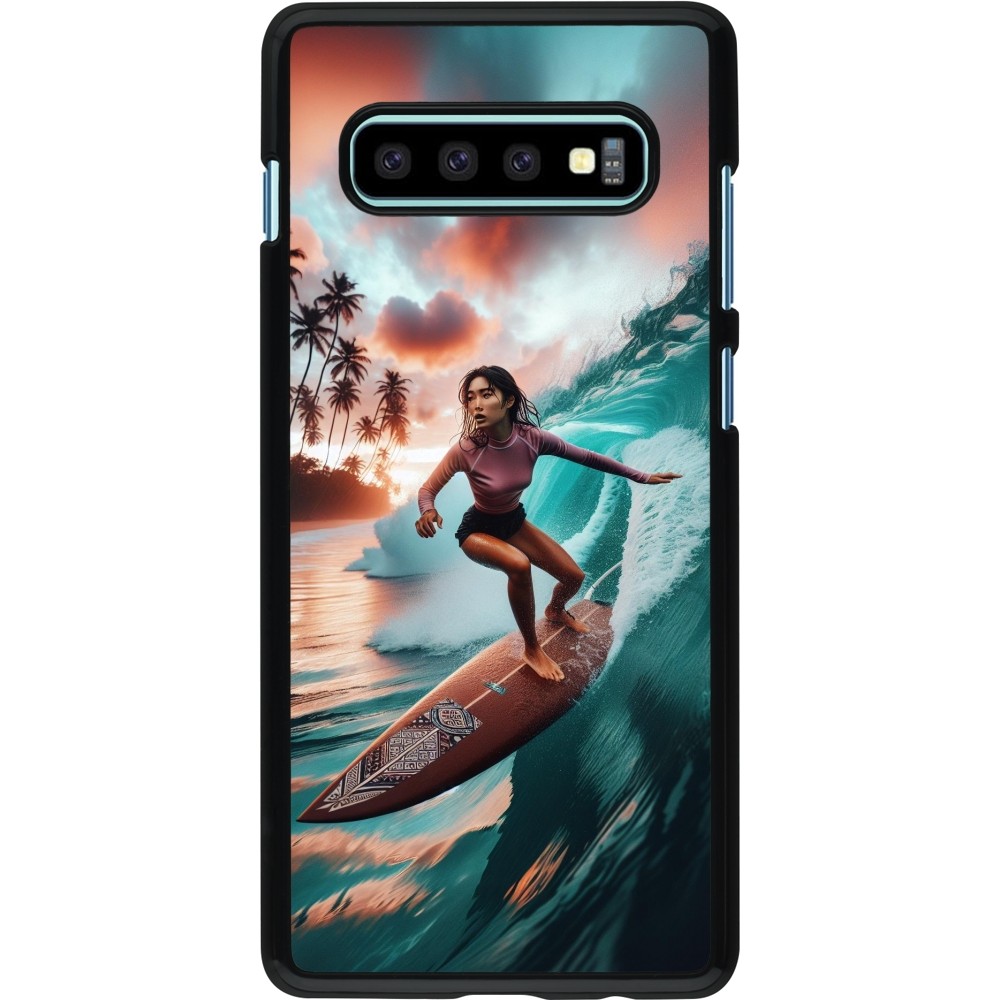 Samsung Galaxy S10+ Case Hülle - Surferin aus Bali
