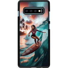 Samsung Galaxy S10+ Case Hülle - Surferin aus Bali