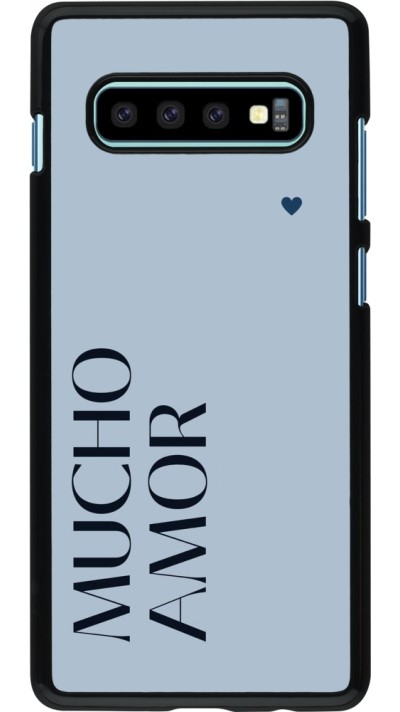 Samsung Galaxy S10+ Case Hülle - Valentine 2024 mucho amor azul