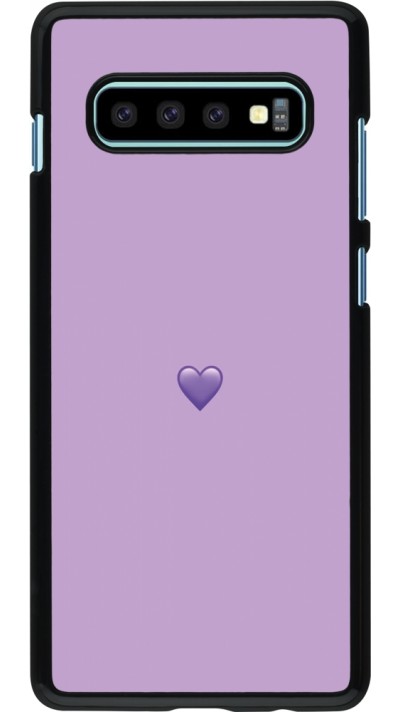 Samsung Galaxy S10+ Case Hülle - Valentine 2023 purpule single heart