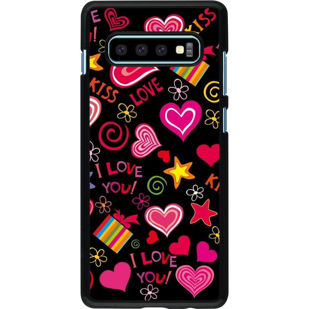 Samsung Galaxy S10+ Case Hülle - Valentine 2023 love symbols