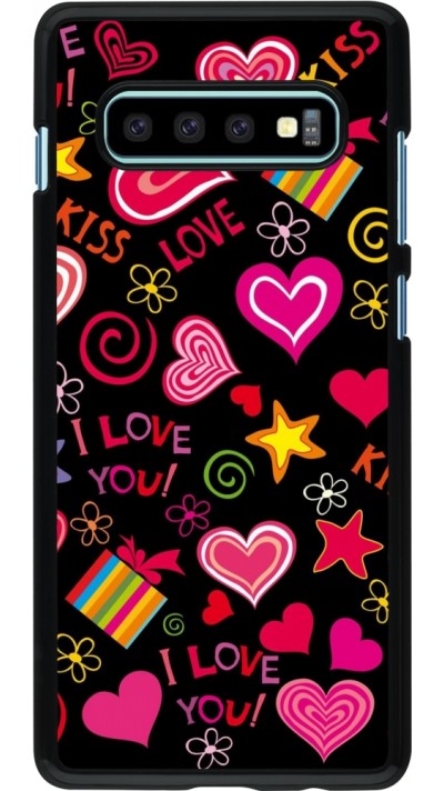 Samsung Galaxy S10+ Case Hülle - Valentine 2023 love symbols