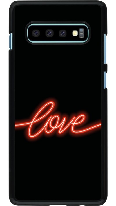 Samsung Galaxy S10+ Case Hülle - Valentine 2023 neon love