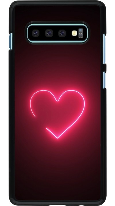 Samsung Galaxy S10+ Case Hülle - Valentine 2023 single neon heart