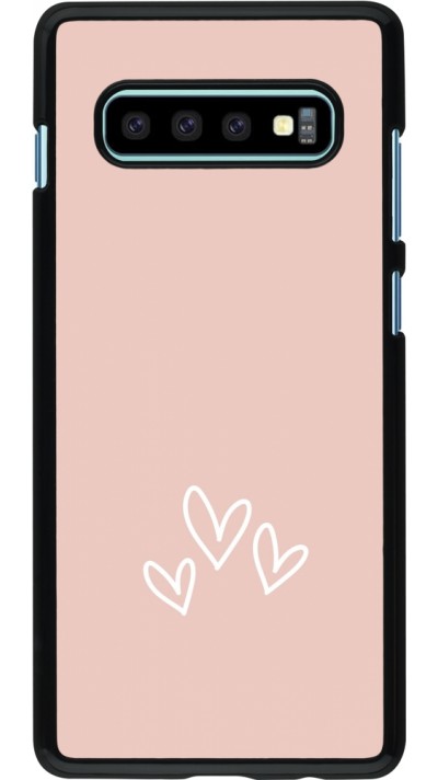 Samsung Galaxy S10+ Case Hülle - Valentine 2023 three minimalist hearts