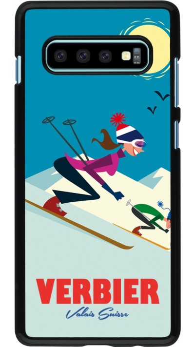 Samsung Galaxy S10+ Case Hülle - Verbier Ski Downhill