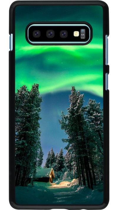 Samsung Galaxy S10+ Case Hülle - Winter 22 Northern Lights