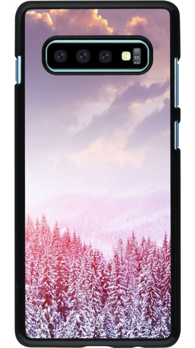 Samsung Galaxy S10+ Case Hülle - Winter 22 Pink Forest