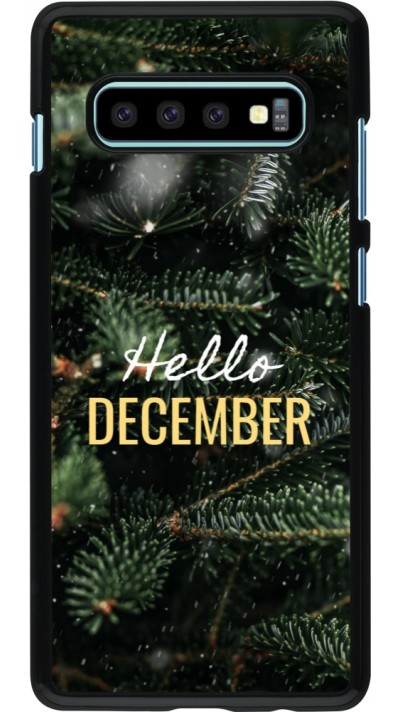 Samsung Galaxy S10+ Case Hülle - Winter 25 Winter hello december