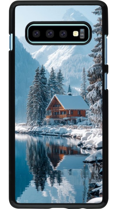 Samsung Galaxy S10+ Case Hülle - Winter 25 Winter house forest day