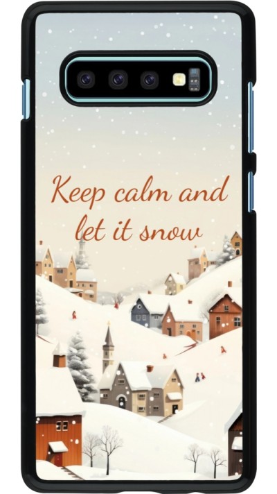 Samsung Galaxy S10+ Case Hülle - Winter 25 Winter Keep calm and let it snow